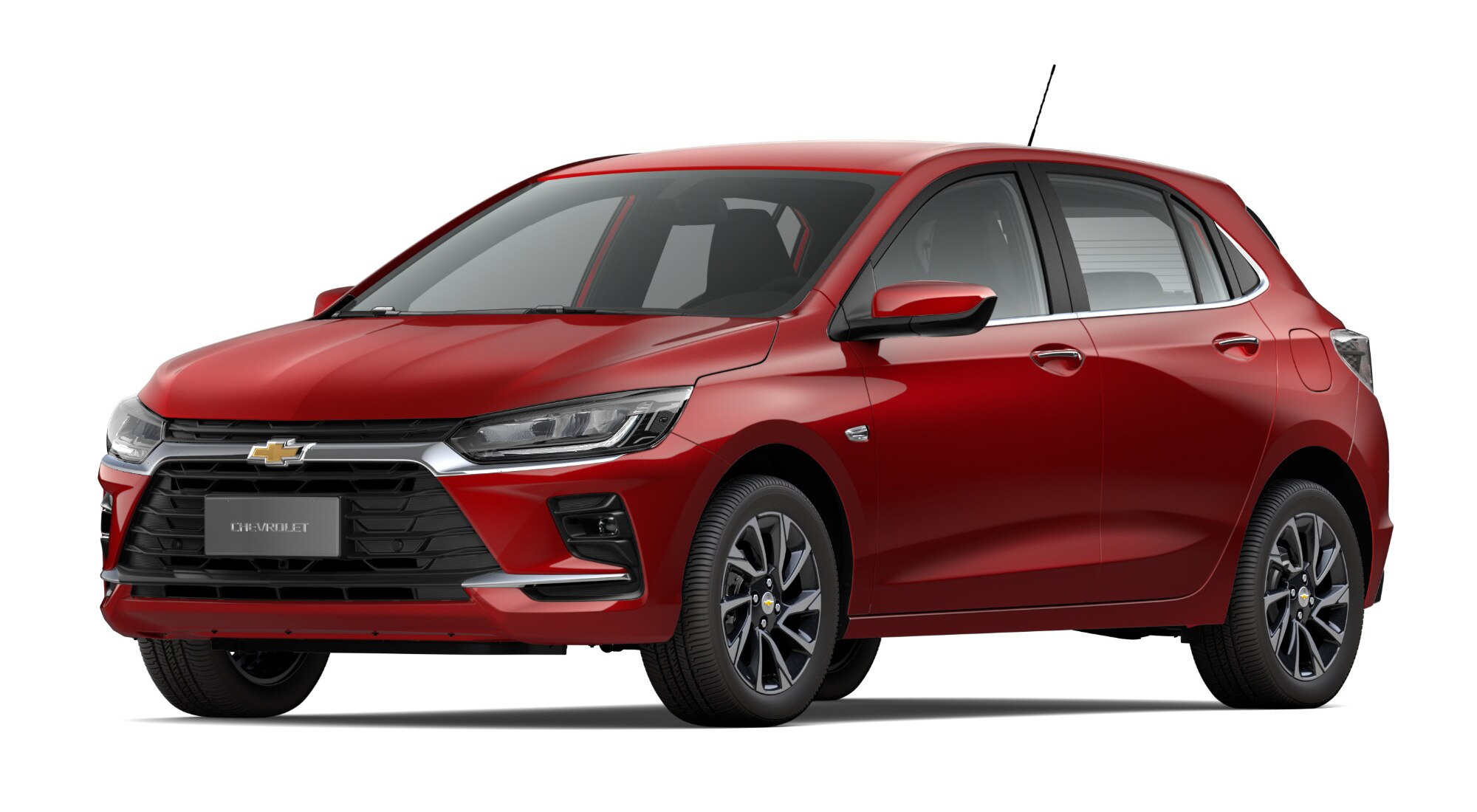 Carro Onix 2027 - Modelo Premier Turbo AT na cor Vermelho Scarlet