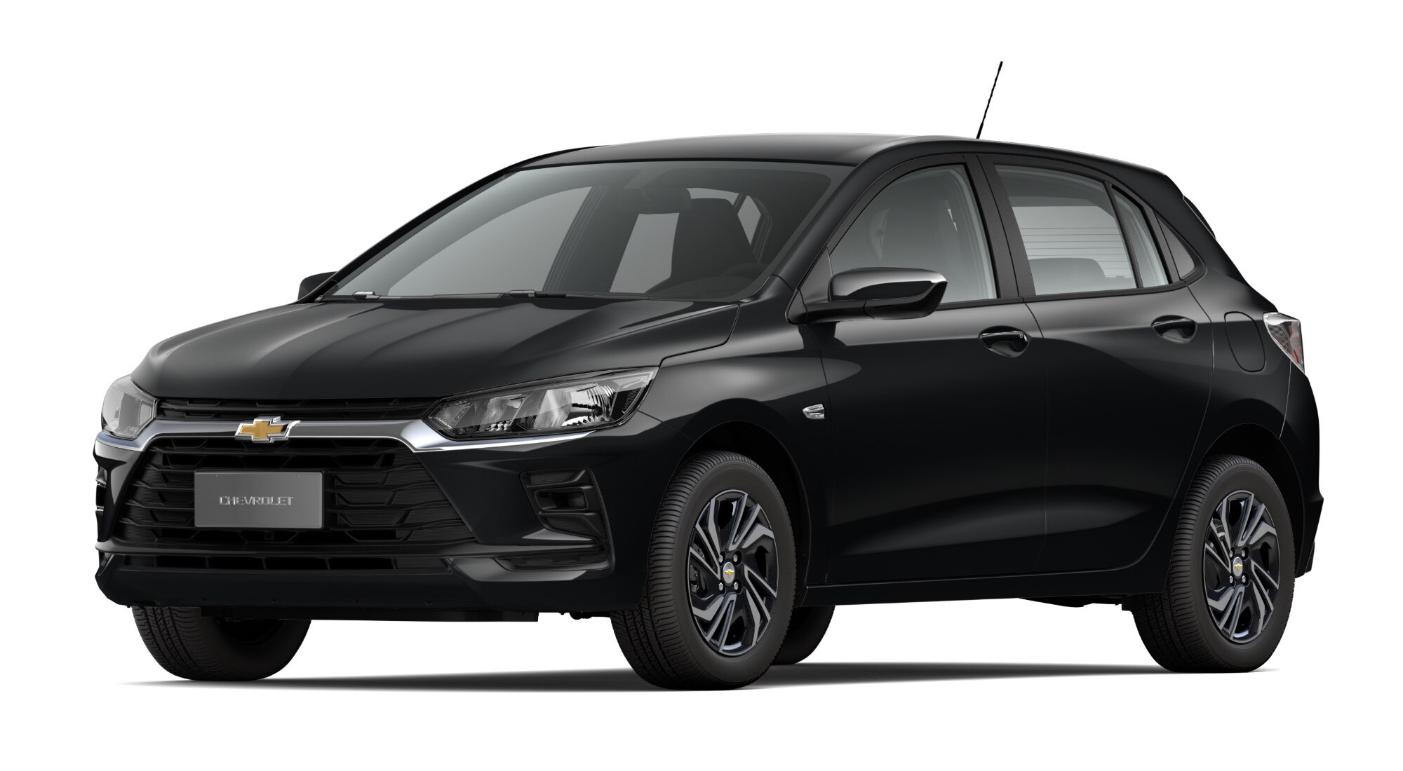 Carro Onix 2027 - Modelo Turbo MT na cor Preto Ouro Negro